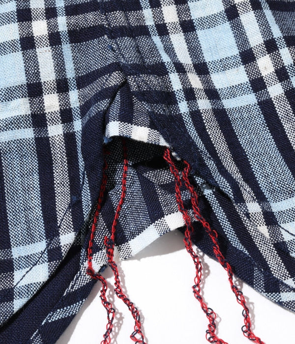 FICTION ROMANCE 7.9oz. INDIGO CHECK WORK SHIRT