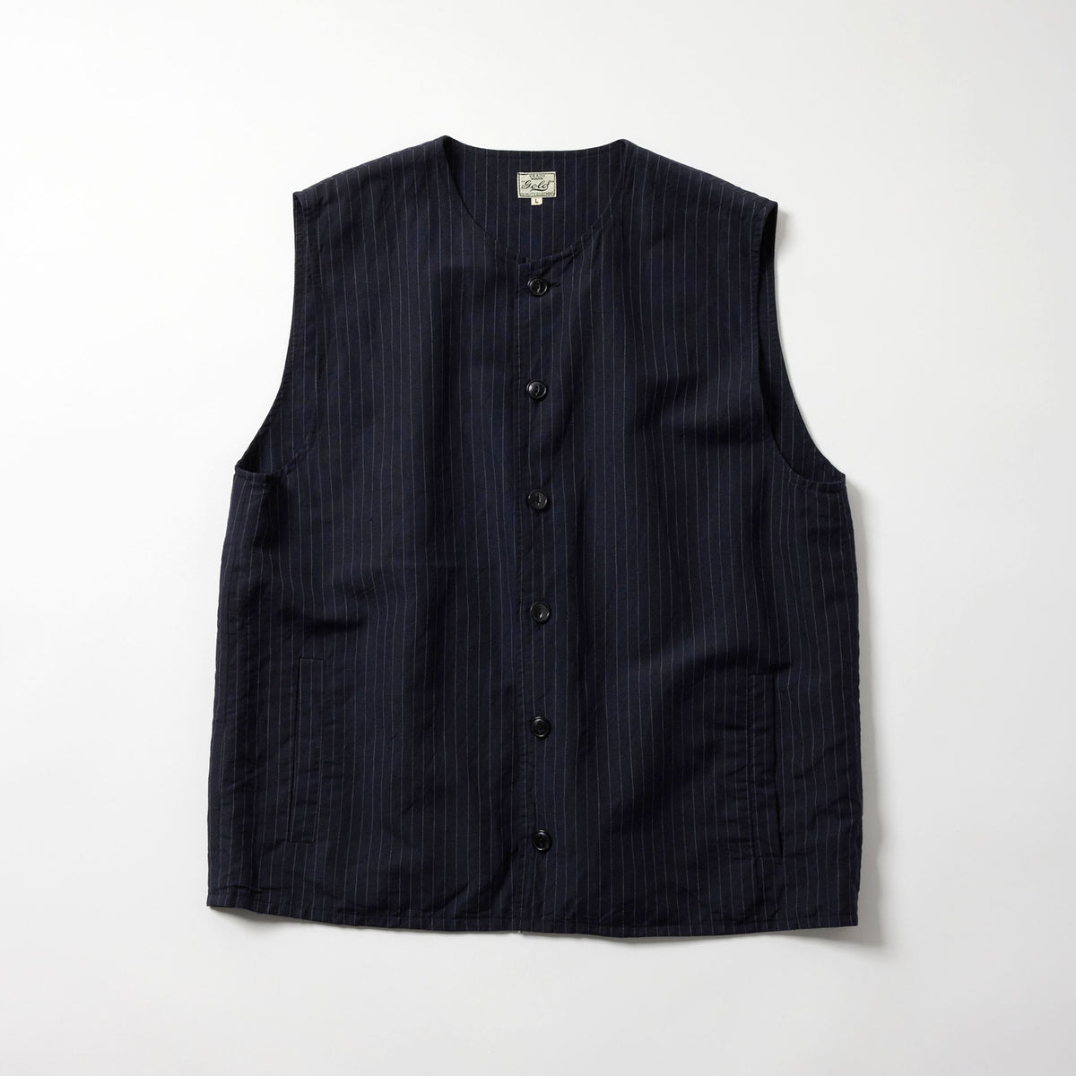 GL15676 / LINEN × WOOL TROPICAL CREW NECK VEST