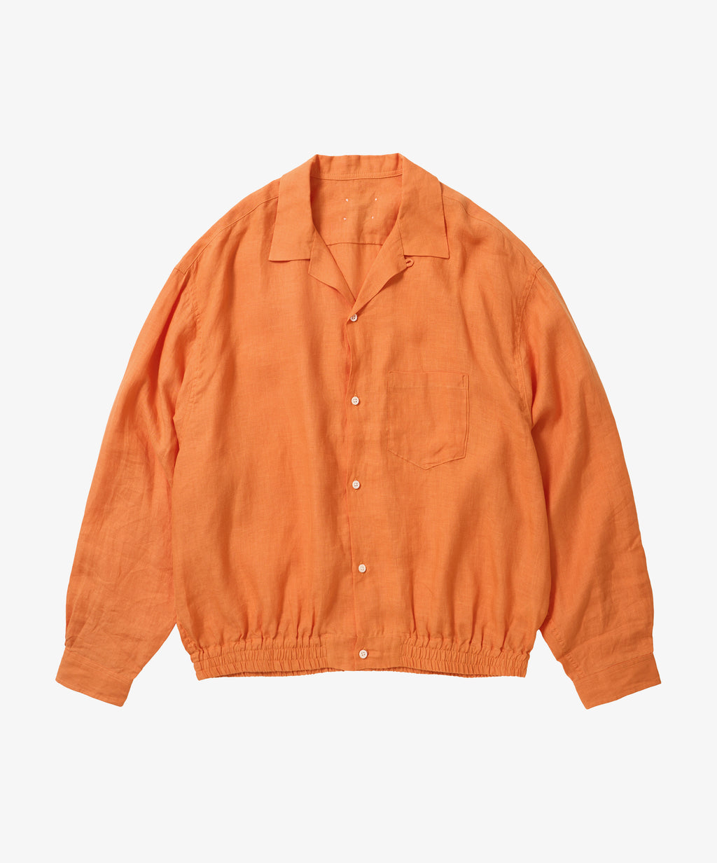 ribbed shirts linen orange