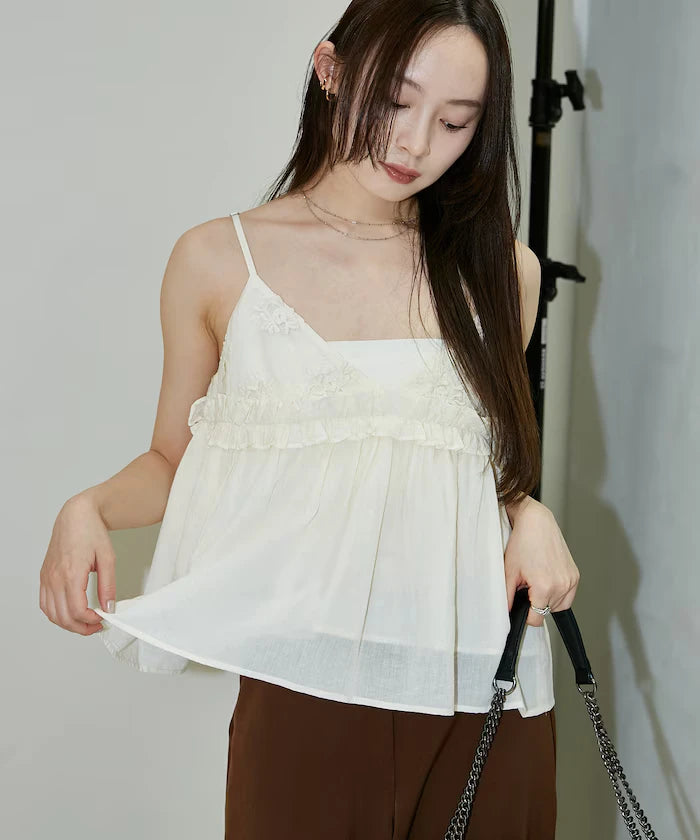 Floral Embroidery Detail Camisole Bustier Limited Edition