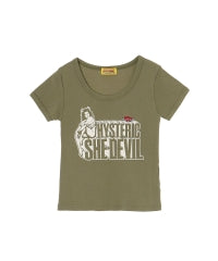 SHE DEVIL HEART Embroidered Chibi T-Shirt