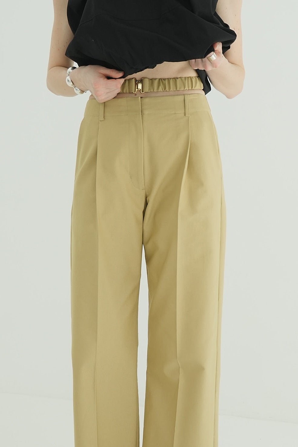 2WAY GATHER BELT PANTS