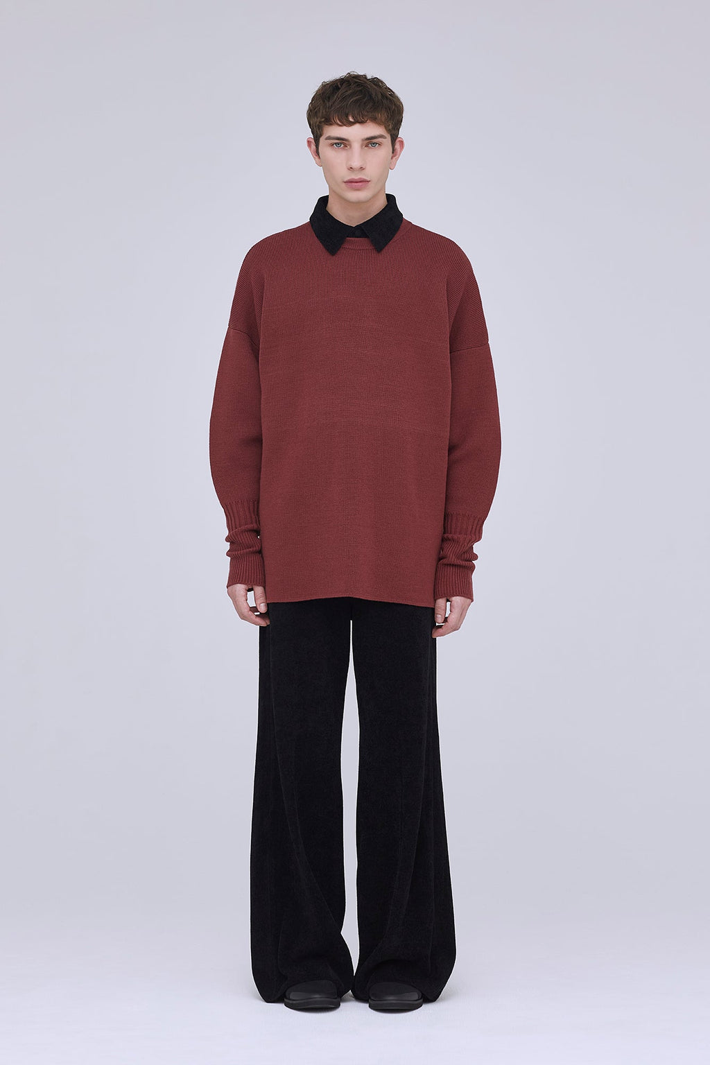 MILAN RIB VELVET WIDE STRAIGHT PANTS