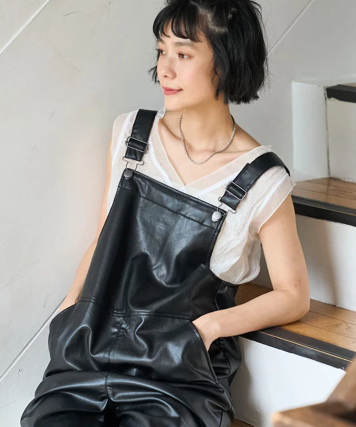 Leatherette Overalls