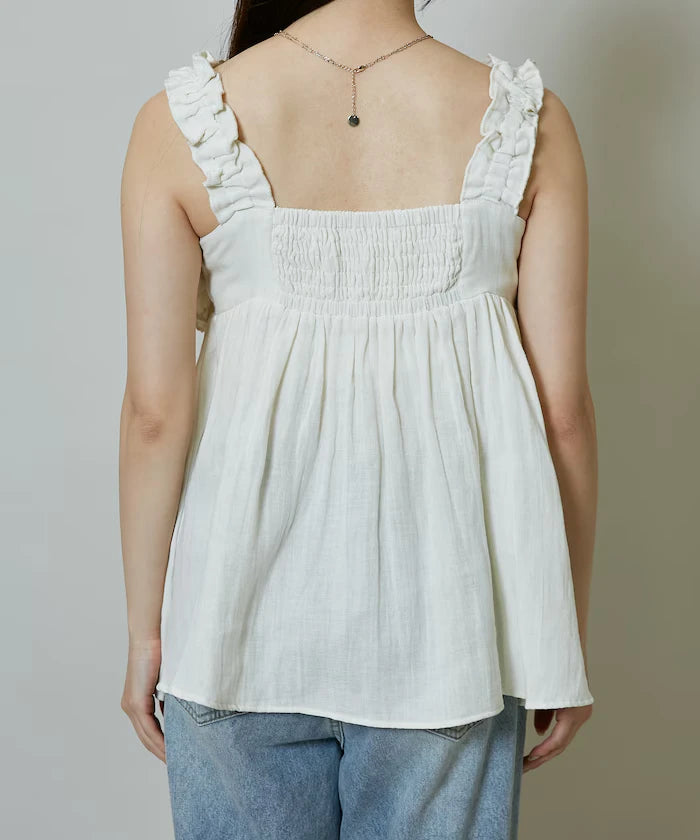 Double Gauze Gathered Camisole Blouse Limited Edition