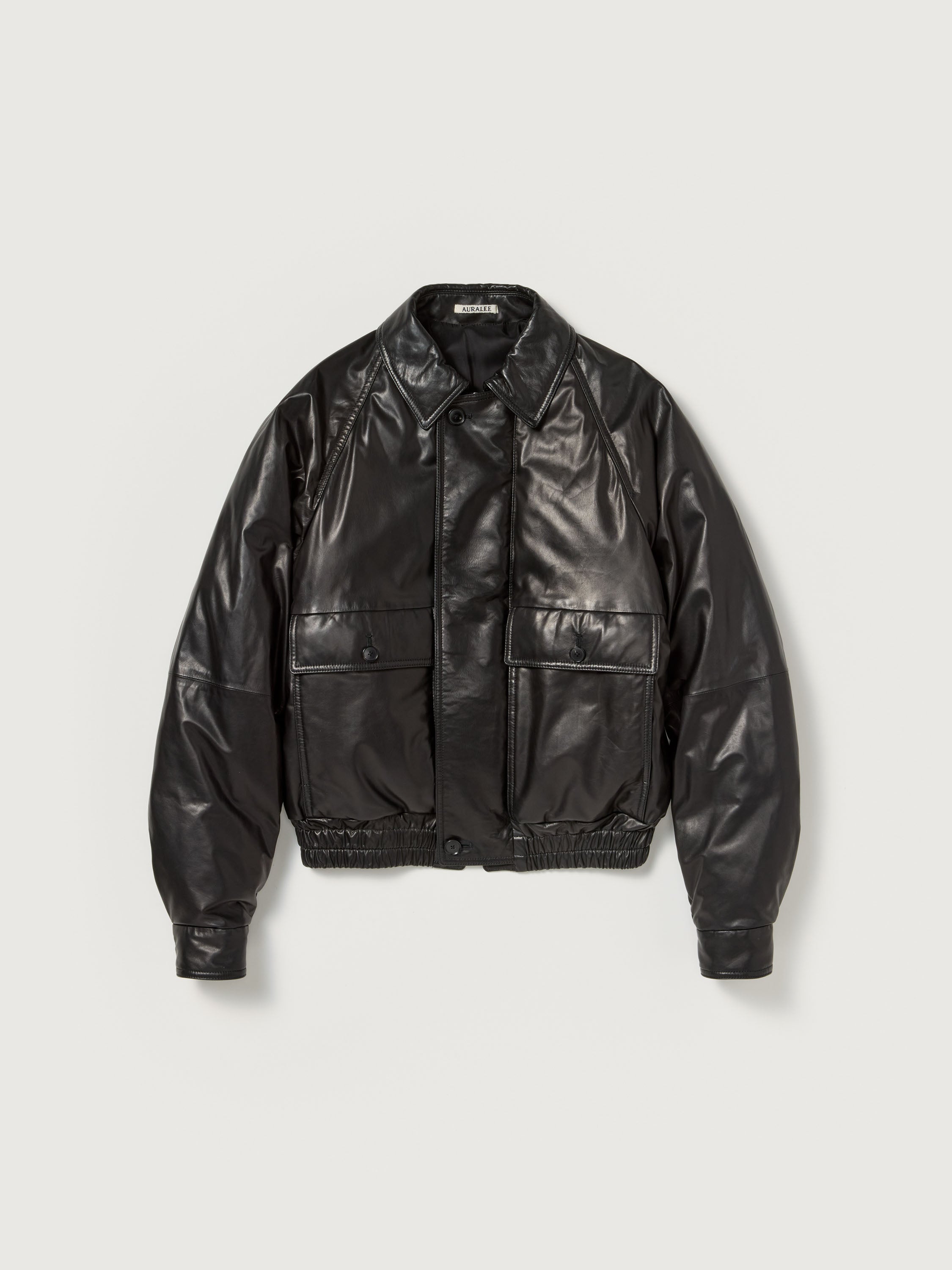 FINE CALF LEATHER DOWN BLOUSON