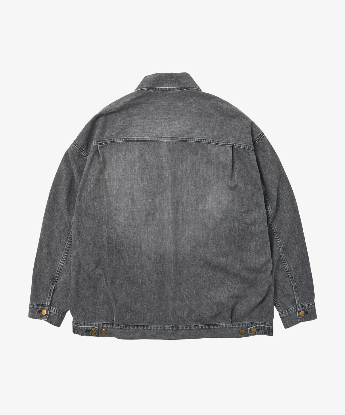 trucker jacket black denim bleached