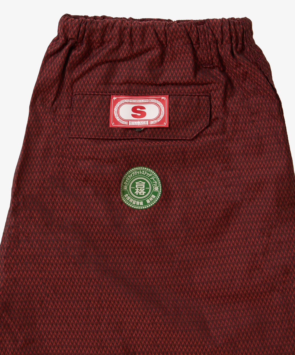 banshu ori circular fatigue short pants wine