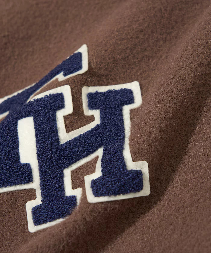 Relaxed Fit Logo Knit Varsity Jacket