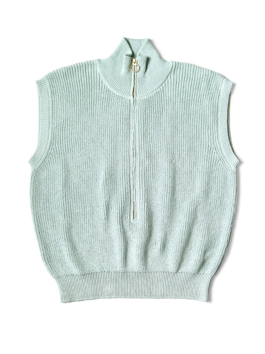 5G Cable Knit Half-Zip Vest