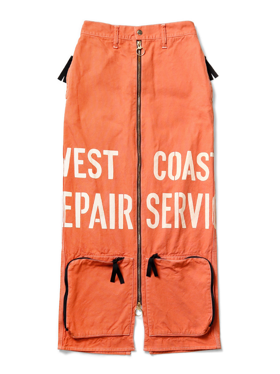 Thin Canvas Waist Repair Long Skirt