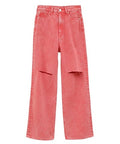 SLASH CUT DENIM PANTS
