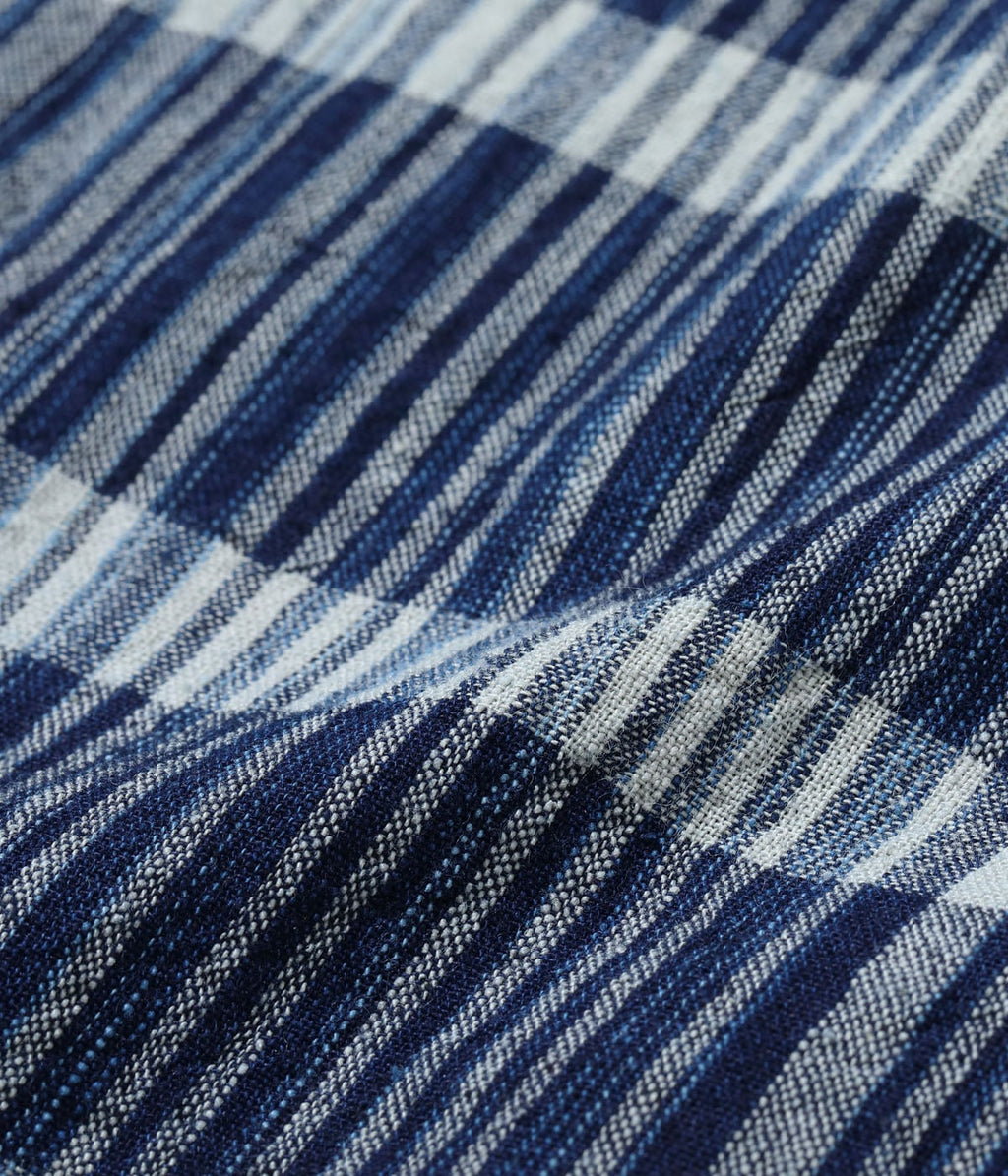 FICTION ROMANCE 5oz. INDIGO CHECK WORK SHIRT