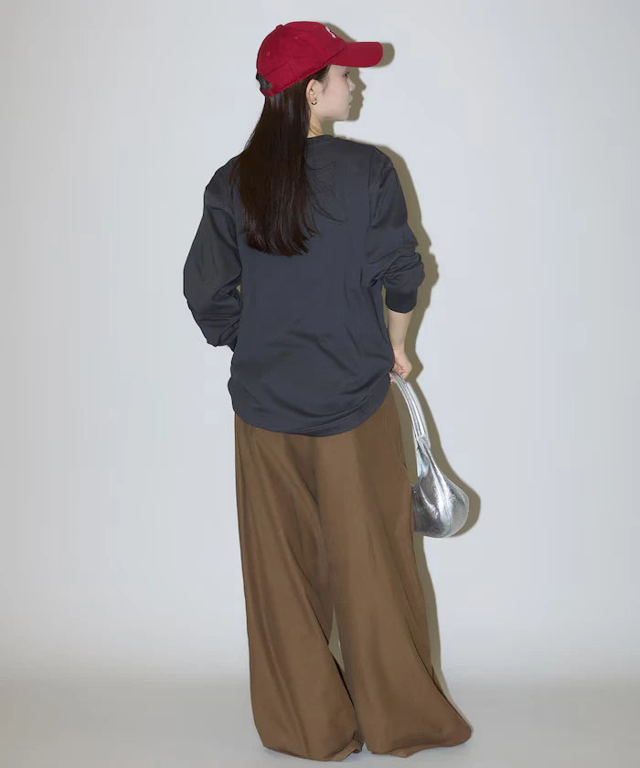 Box Logo Bead Embroidery Big Silhouette Long Sleeve T-Shirt Limited Edition