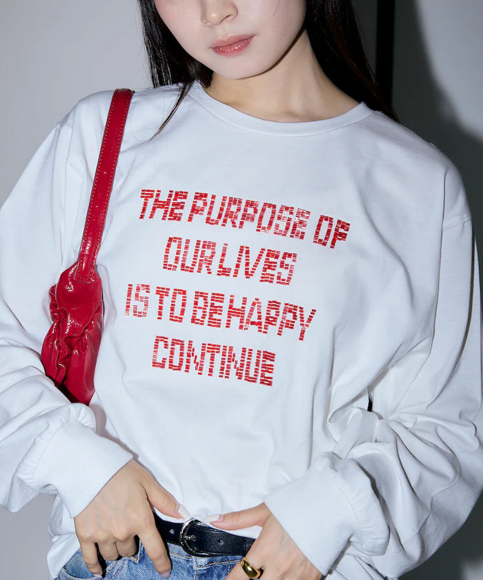Box Logo Bead Embroidery Big Silhouette Long Sleeve T-Shirt Limited Edition