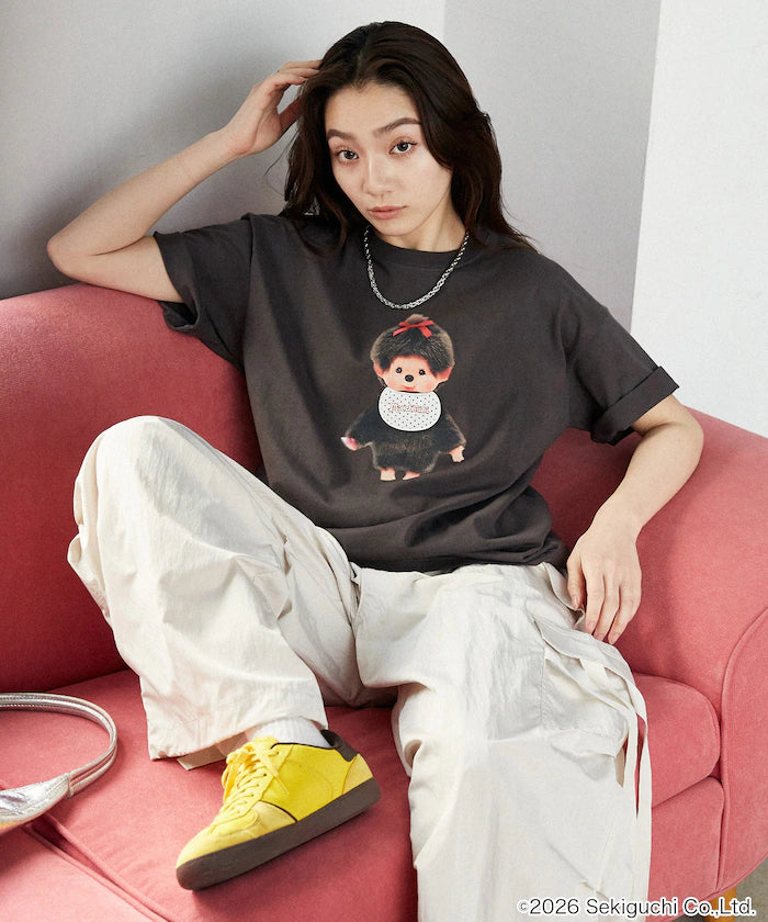 Monchhichi Mixed Material Docking T-Shirt Limited Edition