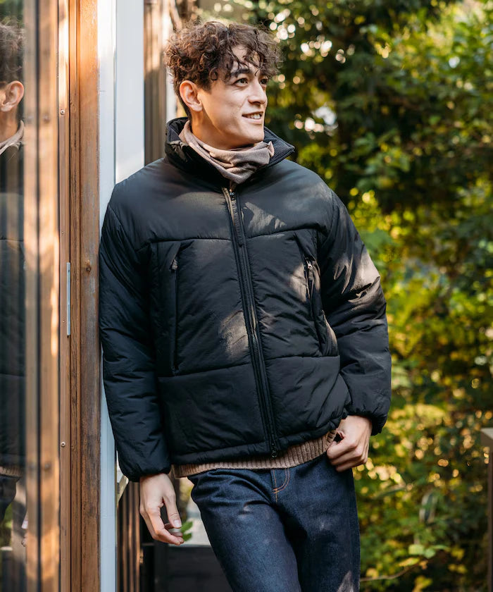 PRIMALOFT PUFF JACKET / Primaloft Stand Collar Puff Jacket / Insulated Blouson