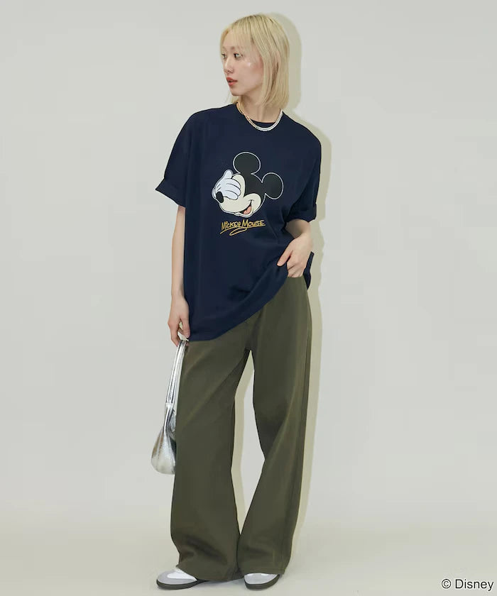 <Functional Material>Mickey Mouse Face T-Shirt Limited Edition
