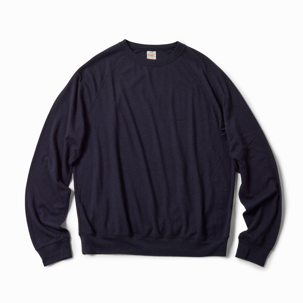 GL69413 / WASHBLE WOOL SUPER 140's RAGLAN CREW NECK SHIRT