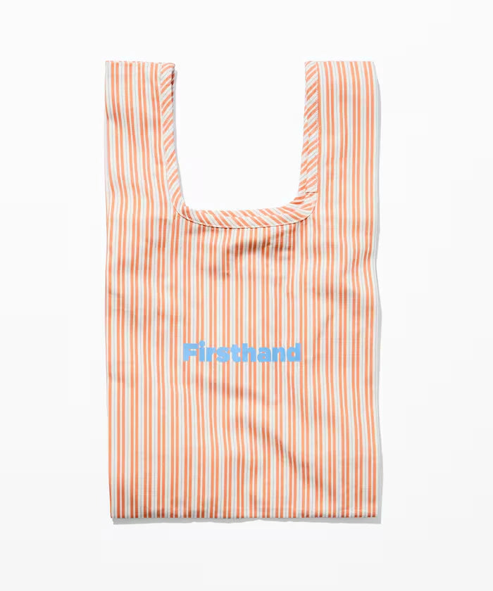Stripe Print Canvas Market Bag