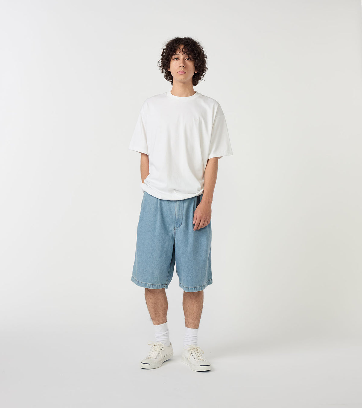 Denim Tuck Field Shorts