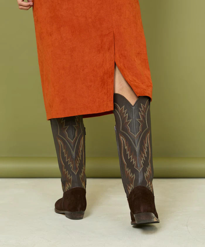 Long western boots/real leather long western boots