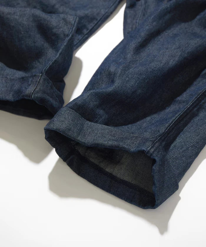 French Linen Denim 1 Tuck Trousers