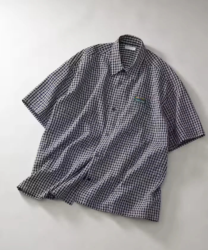Relaxed Fit Regular Collar Short Sleeve Check Shirt
