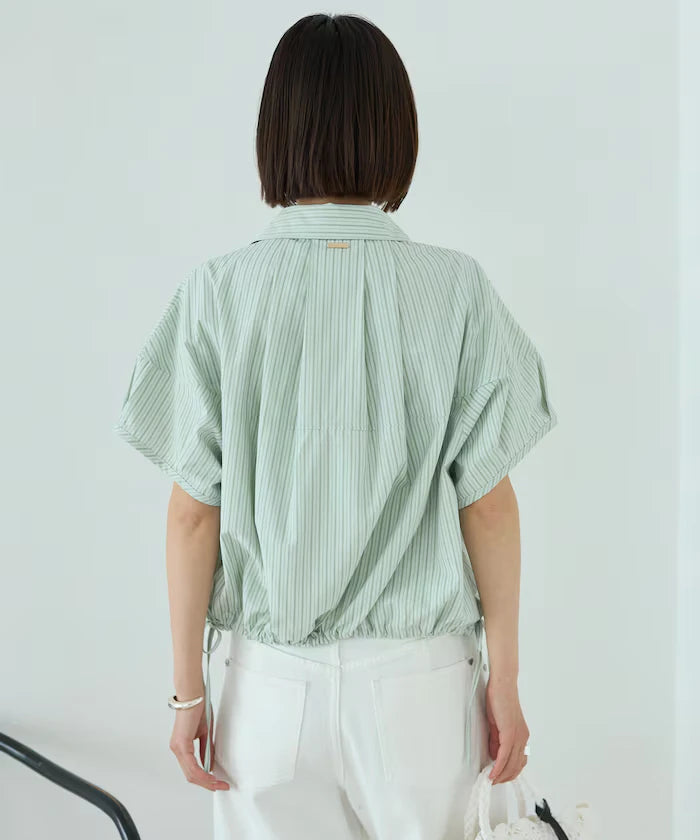 Switch Short Sleeve Hem Code Blouse