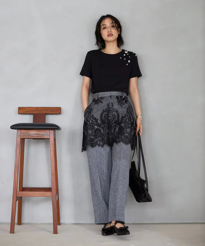 Many Button Cotton Modal Short Sleeve T-Shirt