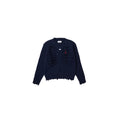 RIB CAGE CABLE KNIT PULLOVER：NAVY