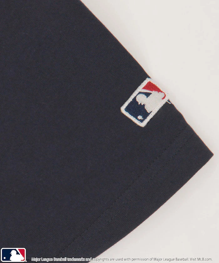 Limited Edition MLB Logo Print Henley Neck Oversized T-Shirt