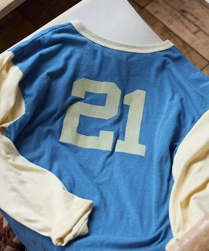 Henry Neck Football Logo T-Shirt