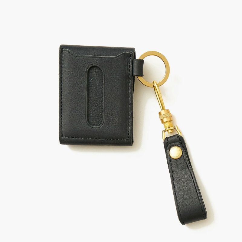 OILED SHRINK LEATHER COIN CASE/BLACK