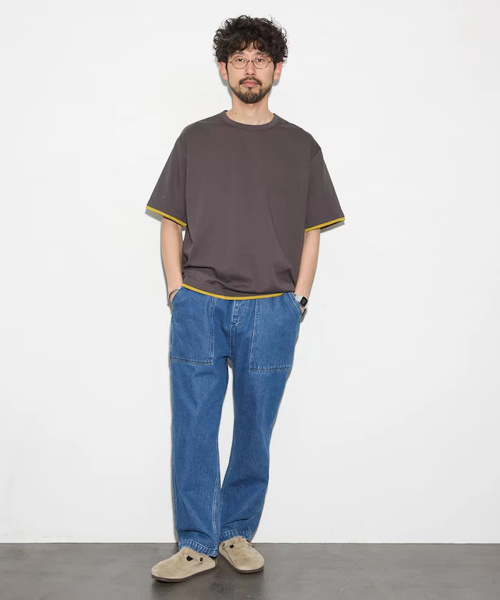 Relaxed Fit Reversible Cardboard Short Sleeve T-Shirt / Color Design