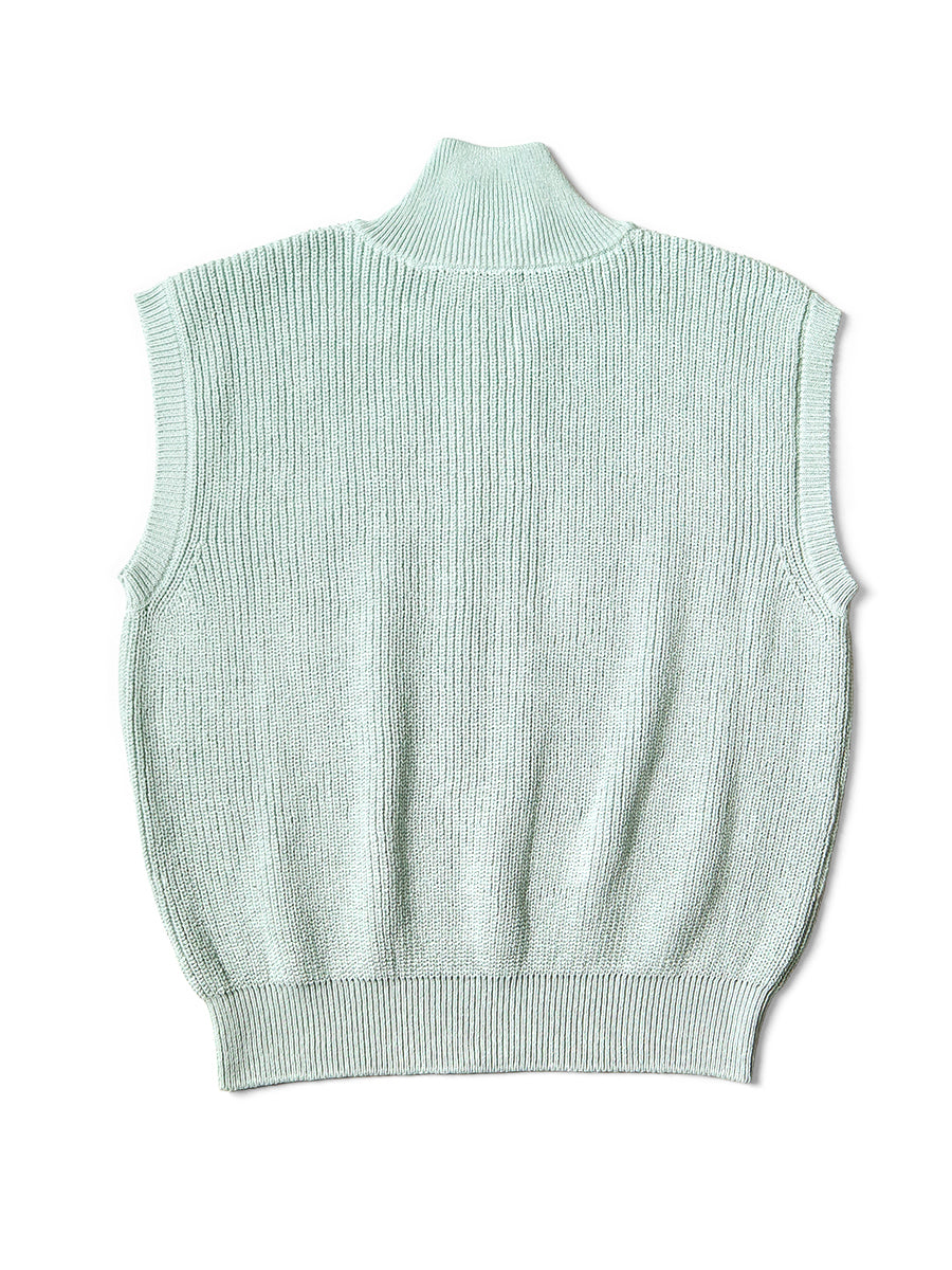 5G Cable Knit Half-Zip Vest