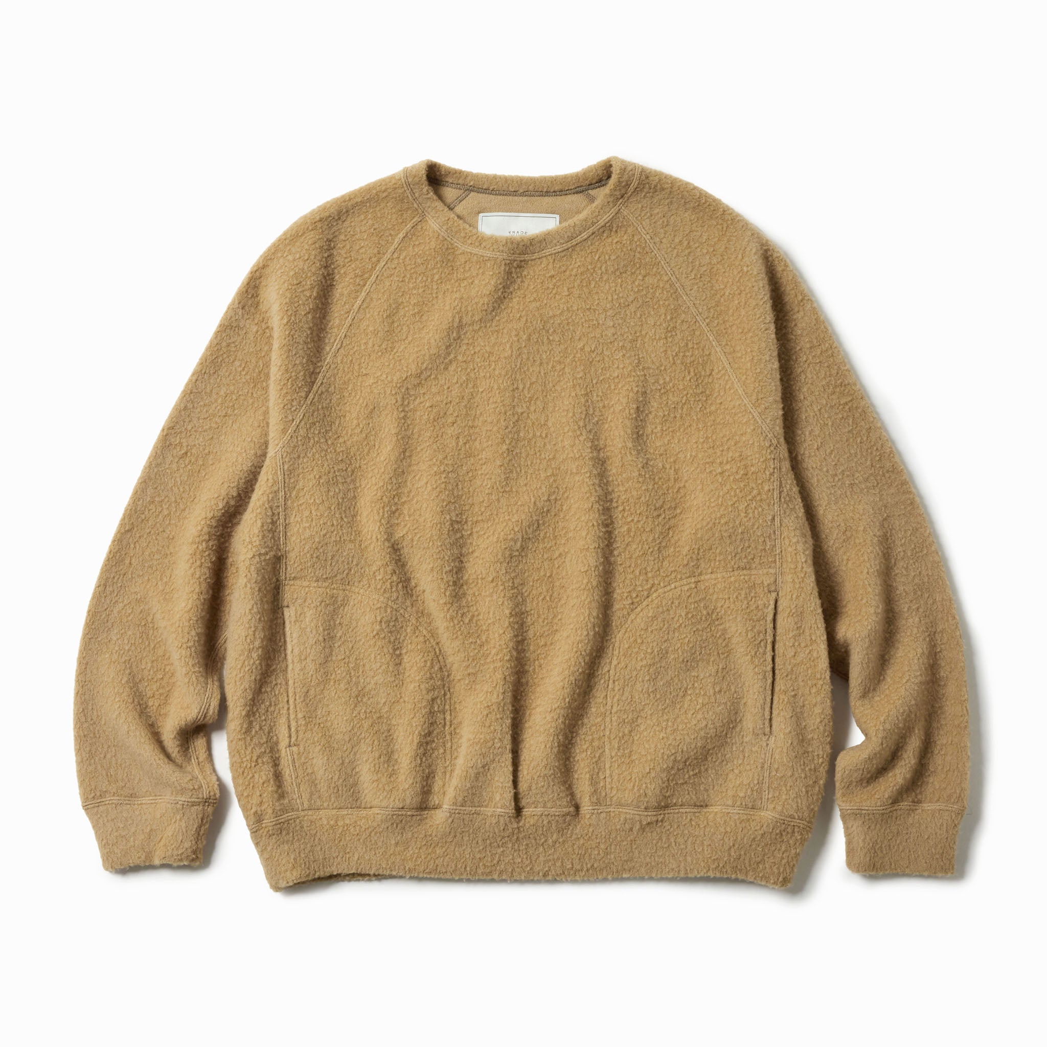 GL69593 / WOOL SUPER 140's FLEECE RAGLAN CREW NECK SHIRT