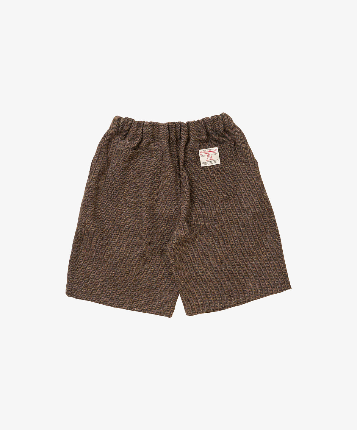 circular short herringbone brown harris tweed