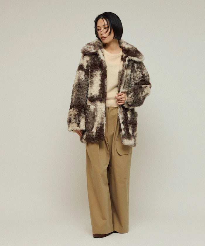 Fake Fur Mid-Length Coat / Fur Coat