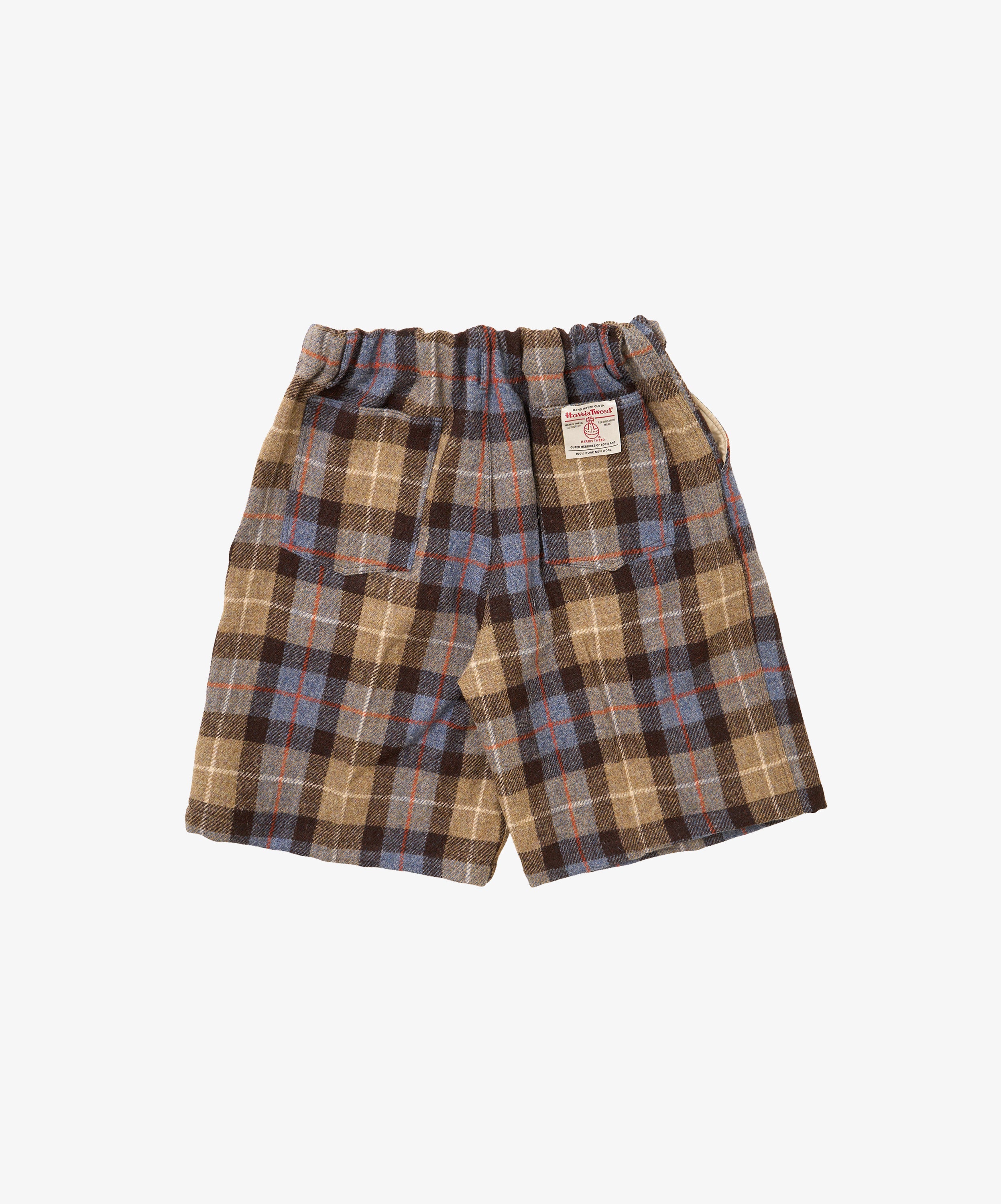 circular short plaid harris tweed
