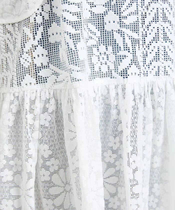 2WAY Lace Tiered Sleeveless Dress