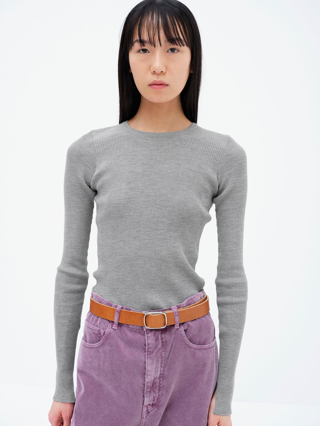 SUPER FINE WOOL HIGH GAUGE RIB KNIT P/O