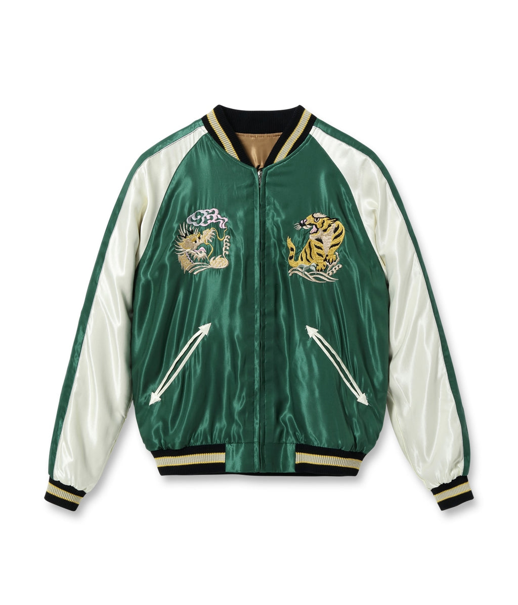 Mid 1950s Style Acetate Souvenir Jacket “DRAGON & TIGER” × “EAGLE”