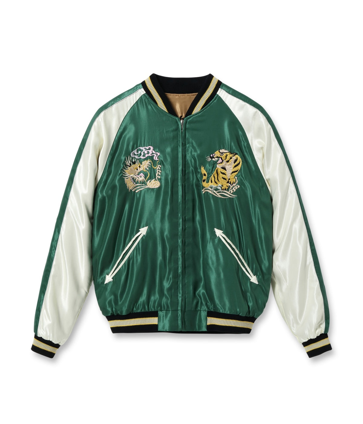 Mid 1950s Style Acetate Souvenir Jacket “DRAGON & TIGER” × “EAGLE”