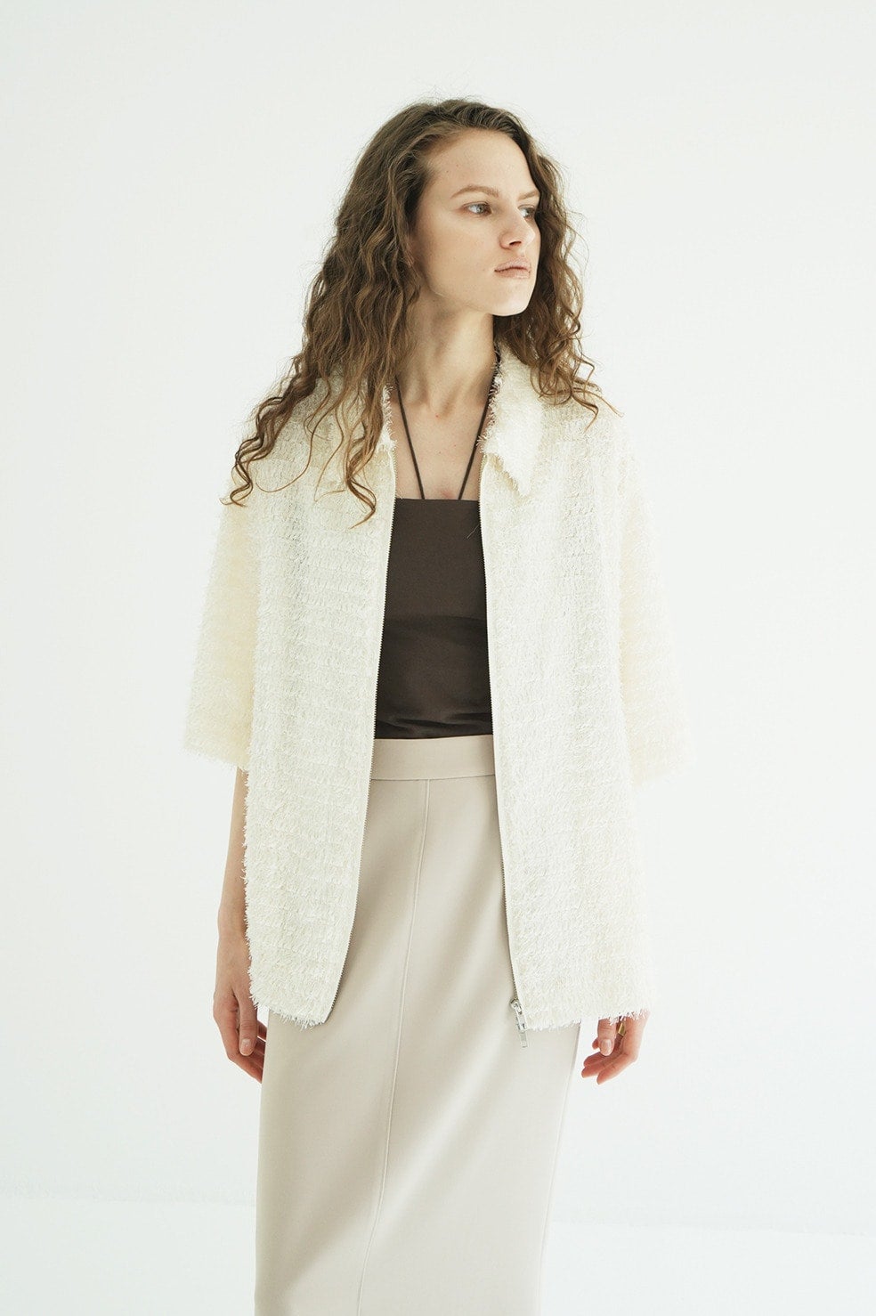 FEATHER H/S OVER ZIP SHIRT