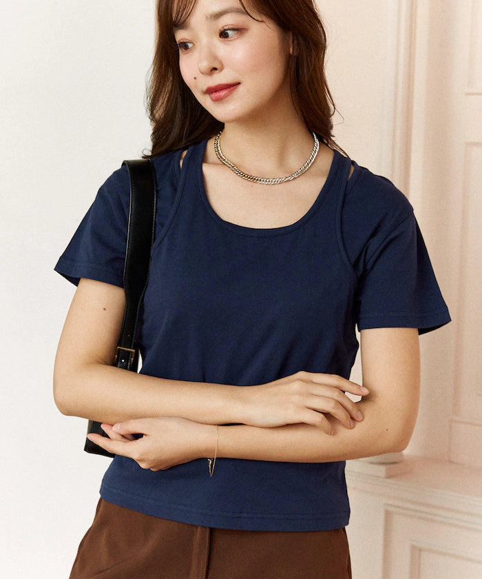 <Set Item> Tank Top Layered T-Shirt Limited Edition