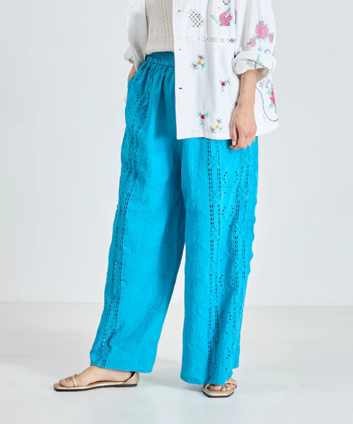 Cutwork Embroidered Easy Pants
