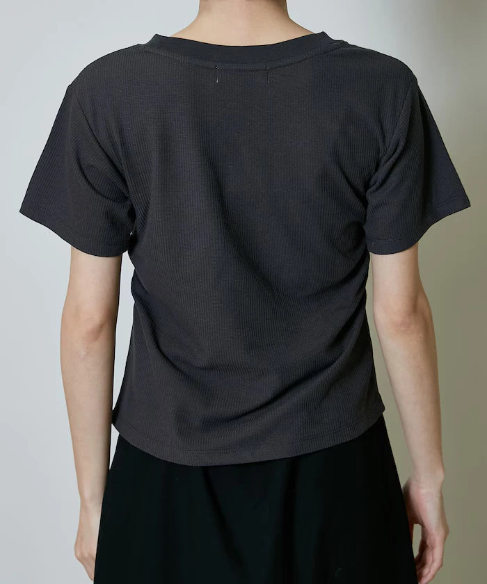 Light Waffle Waist Shirring T-Shirt Limited Edition