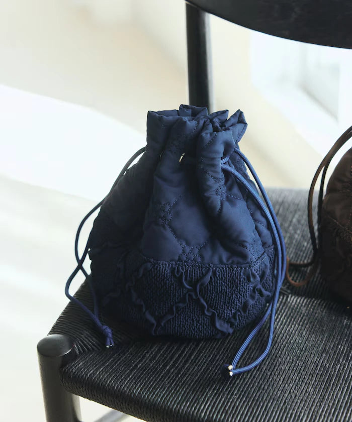 Flower Quilt Patchwork Drawstring Bag