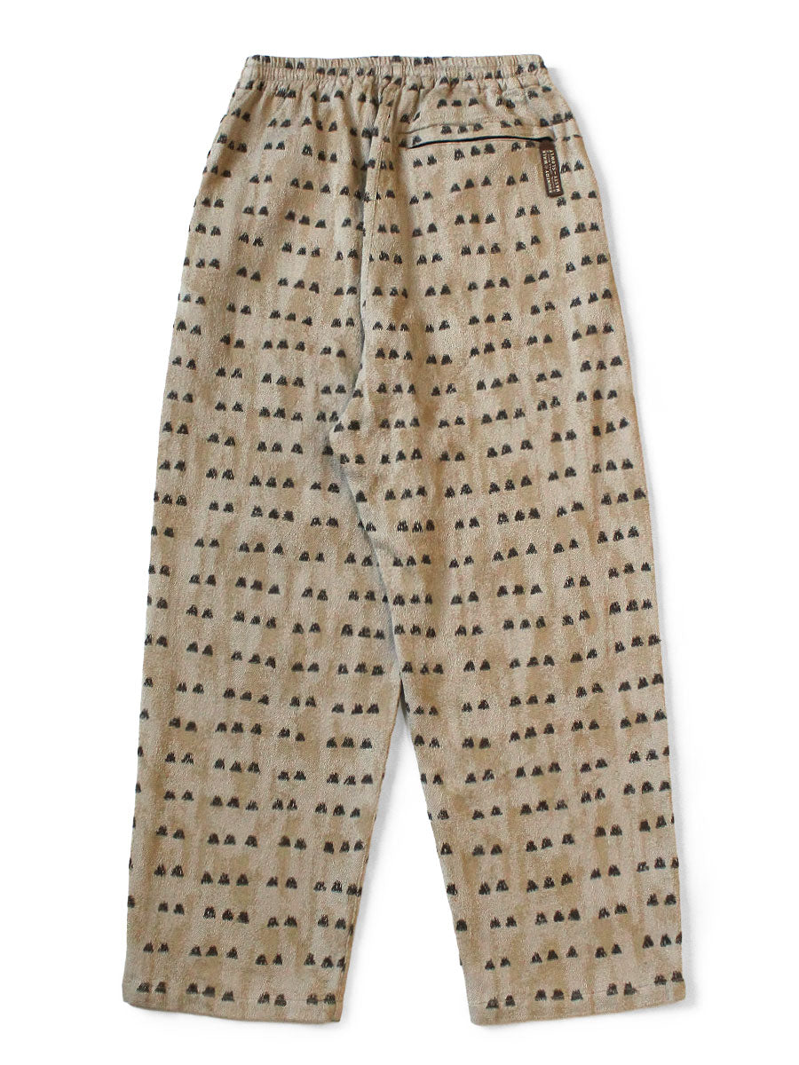Cotton Iris Pattern Easy Pants